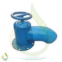 شیر سرریز آهنی زانودار